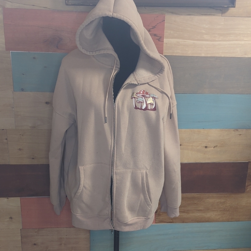 Tan Jacket with Relaxed Fit and Soft Fabric